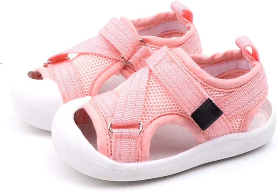 Toddler Boys Girls Unisex Baby Summer Sport Sandals Closed Toe Non-Slip Rubber Sole Pool Beach Mesh Sneakers Lightweight Outdoor Water Shoes