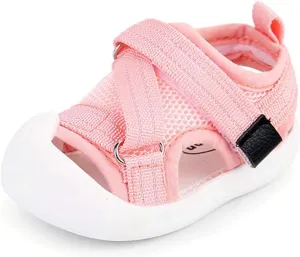 Toddler Boys Girls Unisex Baby Summer Sport Sandals Closed Toe Non-Slip Rubber Sole Pool Beach Mesh Sneakers Lightweight Outdoor Water Shoes