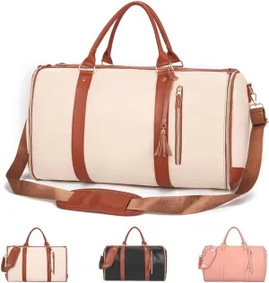 Travel Bag, 2024 New Garment Duffle Bags for Travel, Large Duffle Bag for Travel (beige)