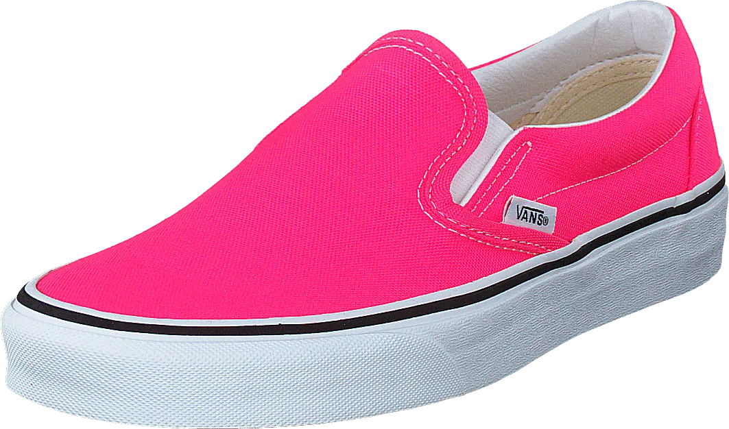 Ua Classic Slip-on (neon) Knockout Pink/true Whit
