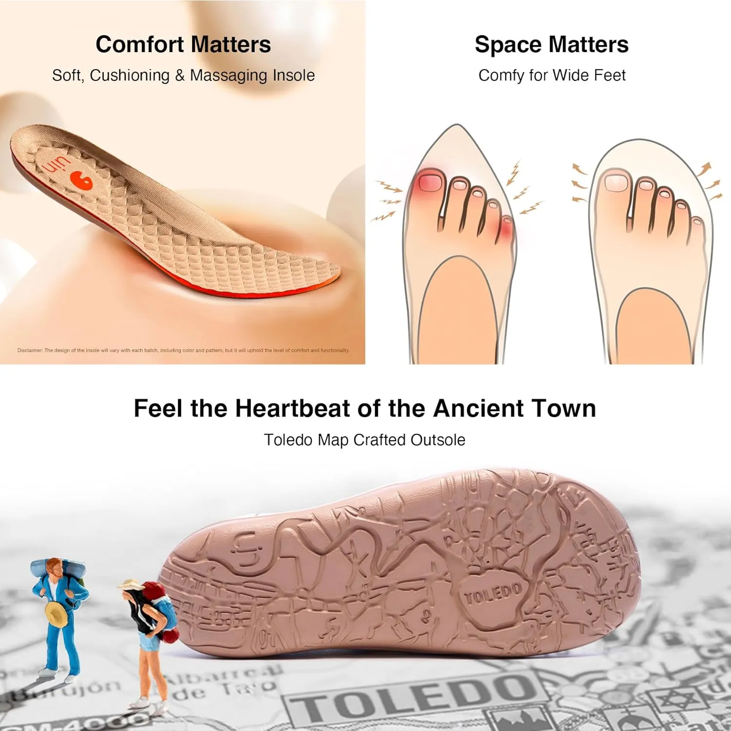 UIN Women's Art Travel Shoes Toledo Ⅰ Knit Slip On Comfort Sneaker Art Series