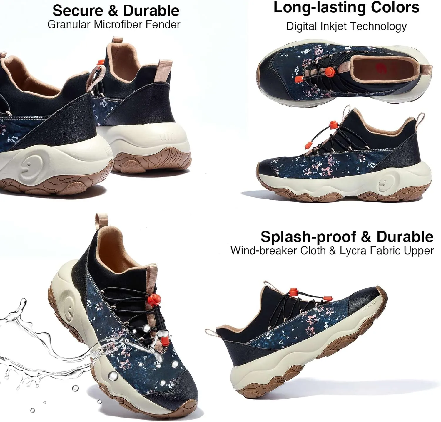 UIN Women's Walking Travel Shoes Slip On Outdoor Non-Slip Lightweight Comfort Hiking Sneaker Cazorla