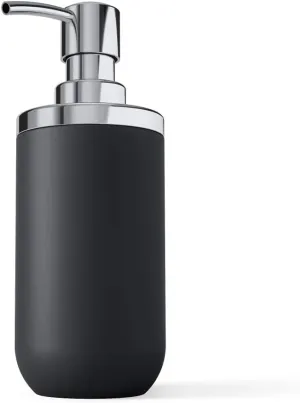 Umbra Junip Hand Soap Dispenser-Modern Refillable Pump for Bathroom, Black/Chrome