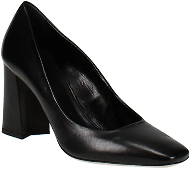 VIA SPIGA Beatrice Leather Pump, Size 7 M - Black