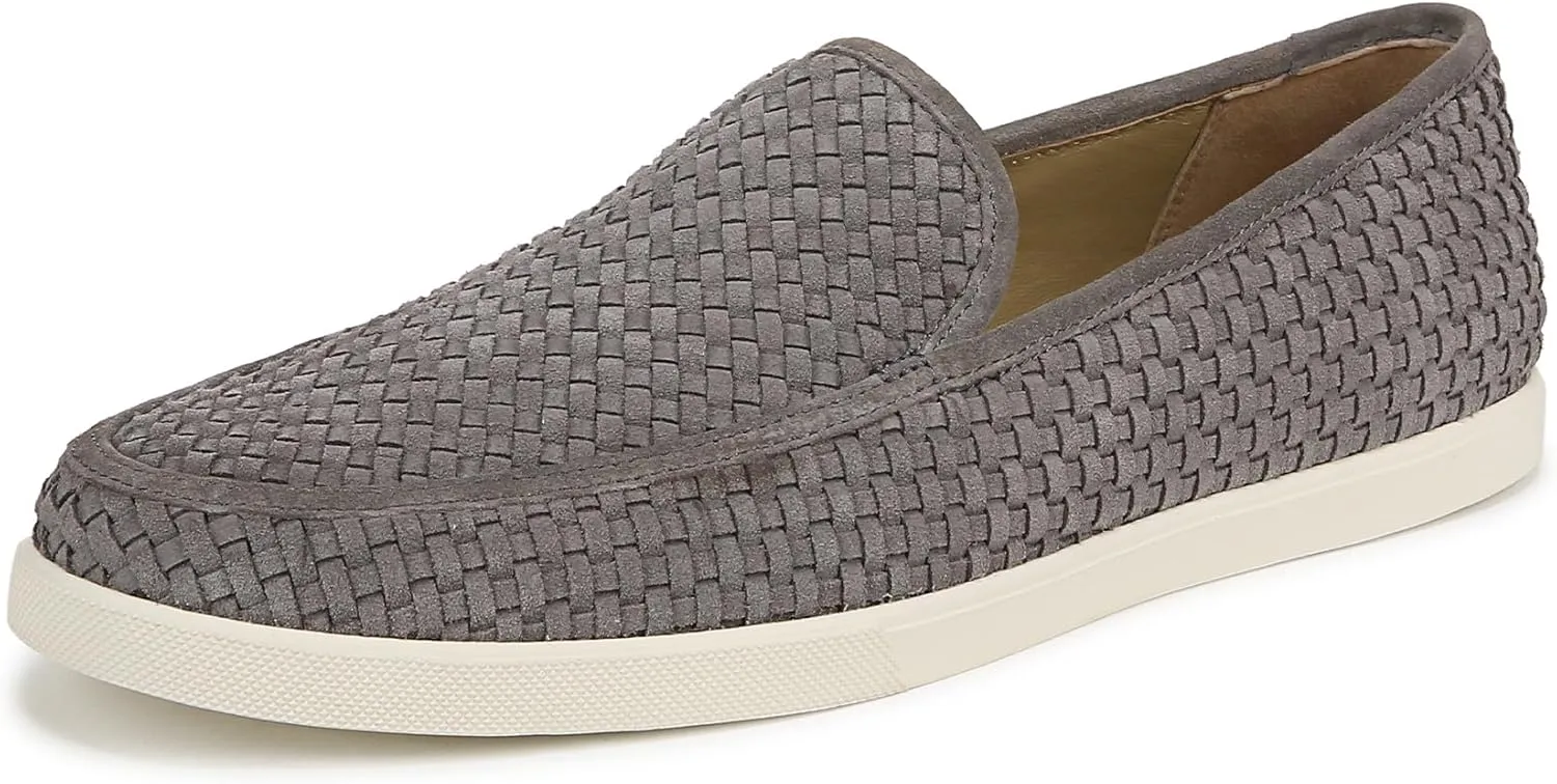 Vince Mens Sonoma Loafer Smoke Grey Woven Suede 11 M