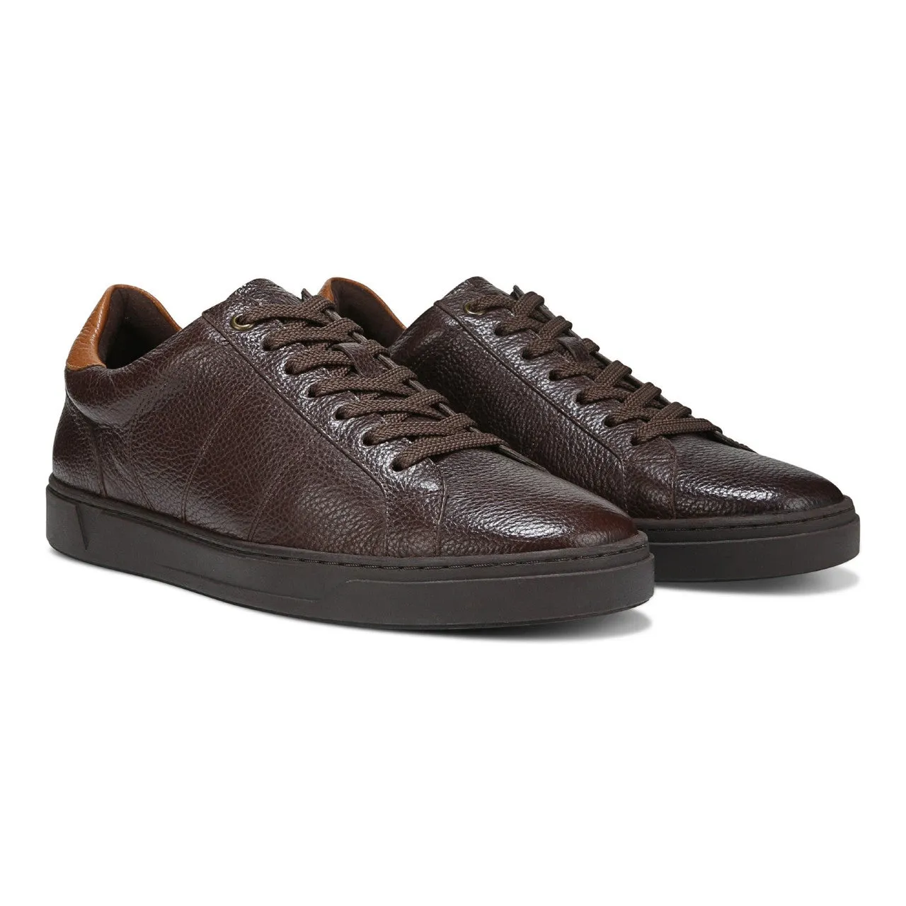 Vionic Lucas II - Men's Casual Comfort Leather Sneaker, Chocolate Ganache Brown