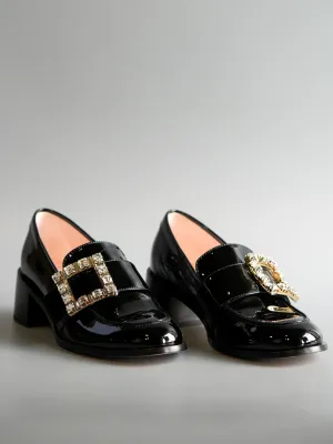 Viv Rangers Crystal Buckle Loafer Size 37 EU (24.5cm)