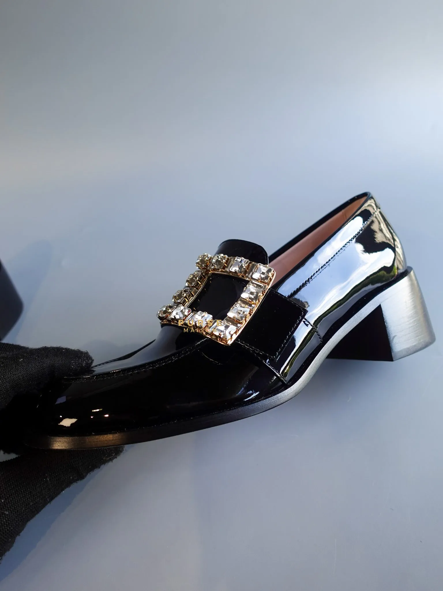 Viv Rangers Crystal Buckle Loafer Size 37 EU (24.5cm)