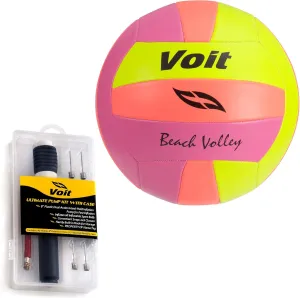 Voit Neon Volleyball with Ultimate Inflating Kit
