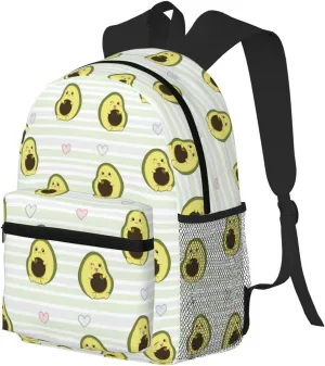 VOSERY Travel Laptop Backpack for Men Women - Avocado of a Hear Water Resistant Beach Backpack, Lightweight Backpack with Laptop Compartment, Travel Backpack with Adjustable Carry Straps
