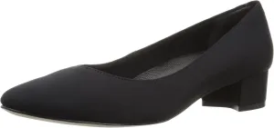 Walking Cradles Women's Heidi Pump, Black Micro Leather, 7.5 W US