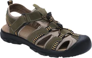 Wide Fit Walking Sandals Mens Closed Toe Sports Outdoor Hiking Sandals for Trekking Walking Beach Leather Water Sandals