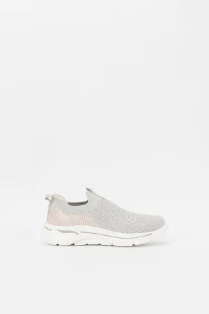 Women Grey Slip-On Sneaker