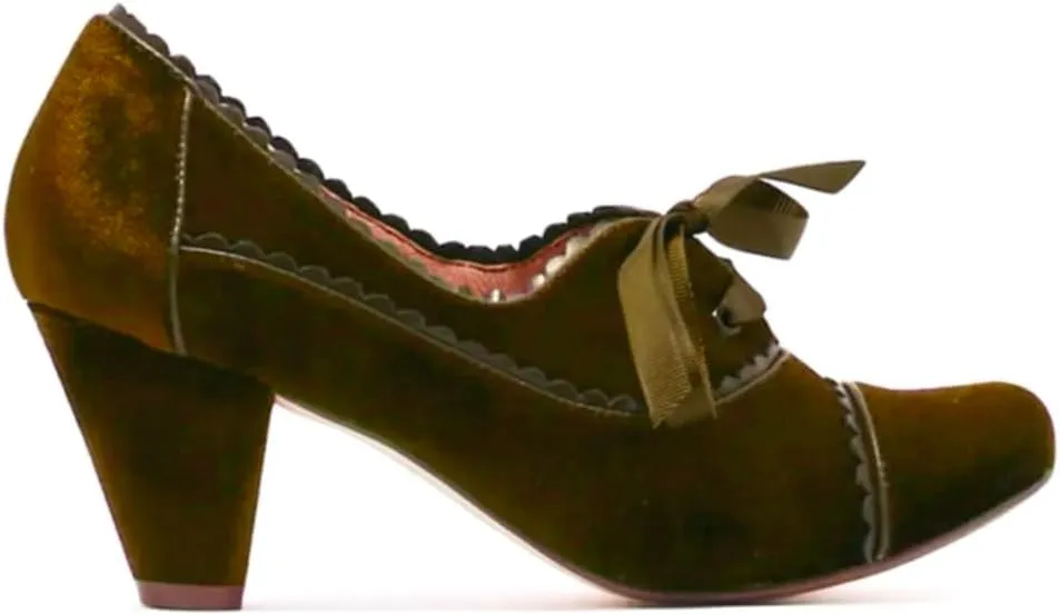 Women Lace Up Loafers Pumps Velvet Chunky Heel Oxford Shoes Round Toe Vintage 2 inch Block Heel Dress Shoes Cap Toe Loafer Heels Suede Retro Evening Wedding Office Ladies 4-11 M US
