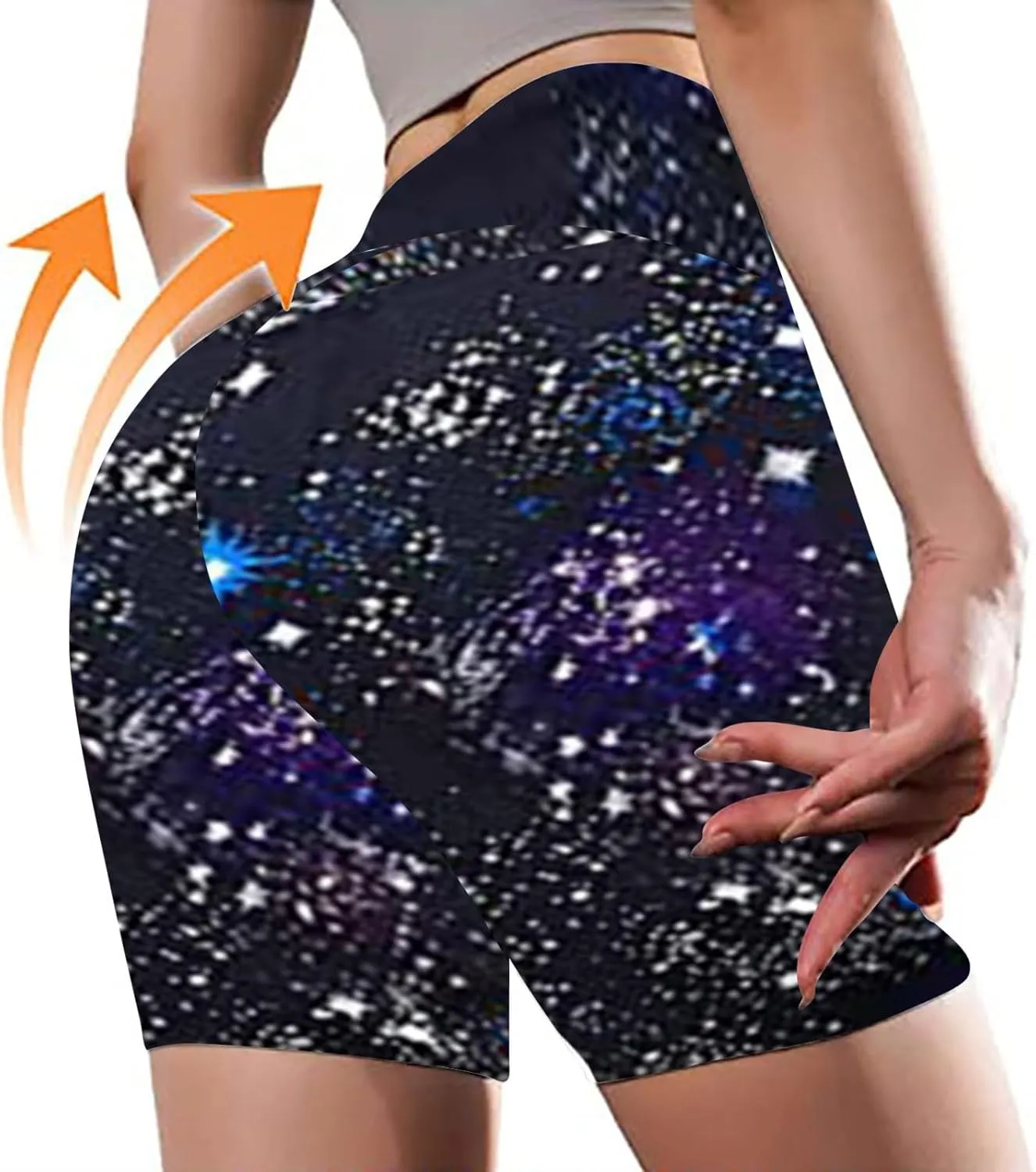 Women's Biker Shorts Women's Fitness Yoga Shorts High Waist Women's Dance Volleyball Hip High Waisted Tummy Control