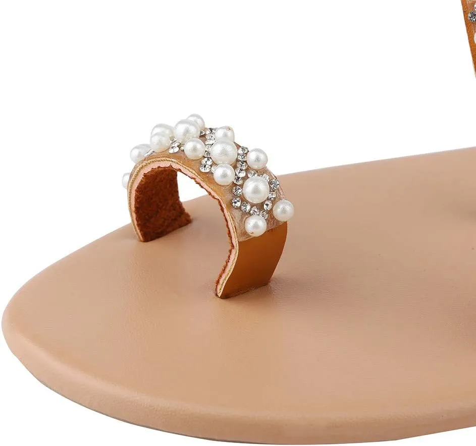 Women's Flat Lace Up Flip Flops Bohemia Lace Flower Sandals Comfy Outdoor Mules Summer Casual Beach Sandals Sandals Women Dressy Summer Flat Wide Width Sandals Beach Sandals for Women